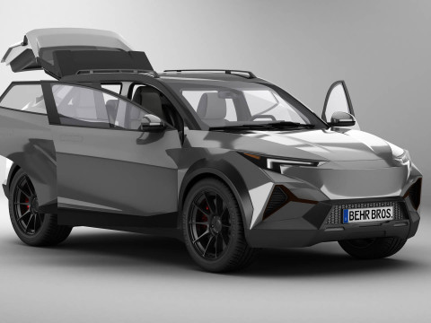 Универсальный современный внедорожник компактного класса 3D Модель