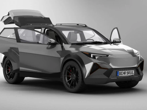 SUV generico moderno di classe compatta Modello 3D