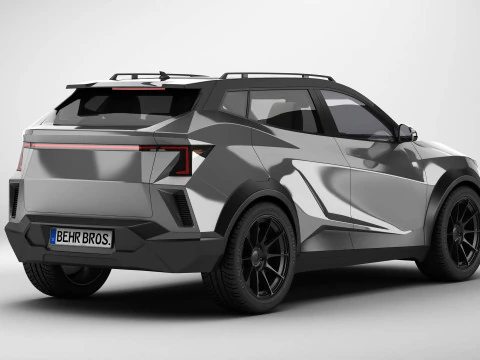 SUV generico moderno di classe compatta Modello 3D