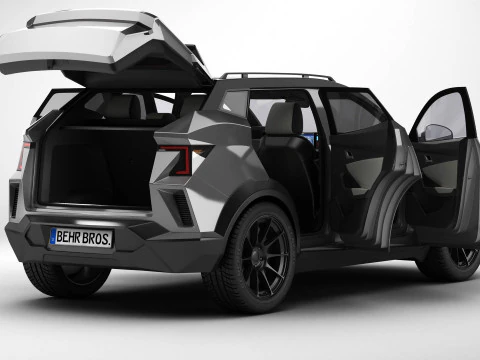 SUV generico moderno di classe compatta Modello 3D