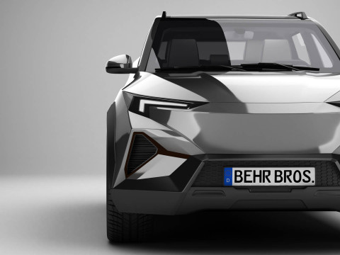 Универсальный современный внедорожник компактного класса 3D Модель