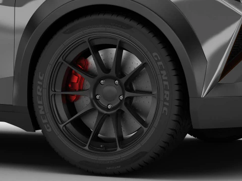 SUV generico moderno di classe compatta Modello 3D