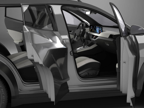 Универсальный современный внедорожник компактного класса 3D Модель