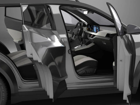 SUV generico moderno di classe compatta Modello 3D