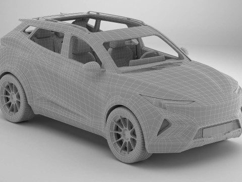 Универсальный современный внедорожник компактного класса 3D Модель