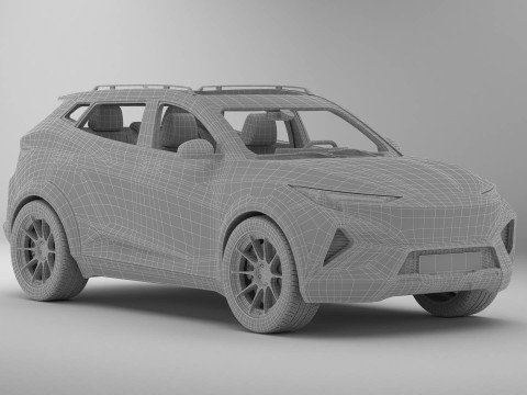 Универсальный современный внедорожник компактного класса 3D Модель