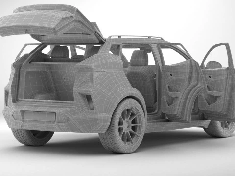 SUV generico moderno di classe compatta Modello 3D