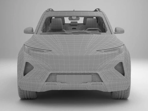 SUV generico moderno di classe compatta Modello 3D