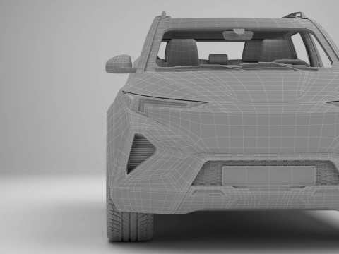 Универсальный современный внедорожник компактного класса 3D Модель