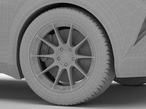 Универсальный современный внедорожник компактного класса 3D Модель