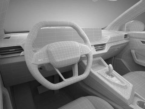 SUV generico moderno di classe compatta Modello 3D