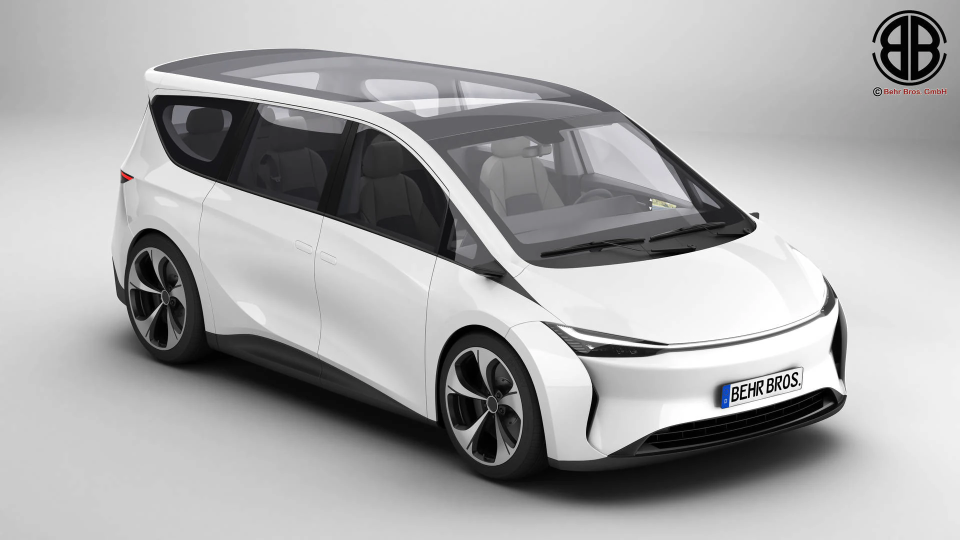 Generic Modern Van 3D Model .c4d .max .obj .3ds .fbx .stl .blend 