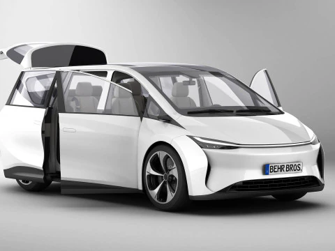 Generic Modern Van 3D Model