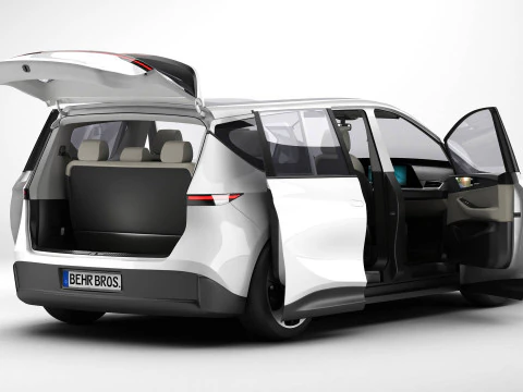 Generic Modern Van 3D Model