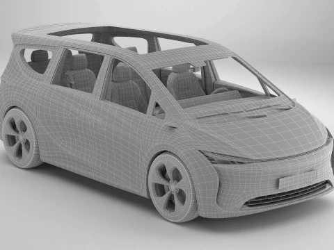Generic Modern Van 3D Model