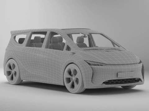 Generic Modern Van 3D Model