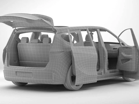 Generic Modern Van 3D Model