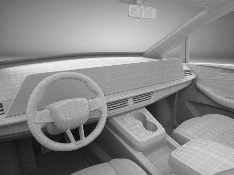 Generic Modern Van 3D Model