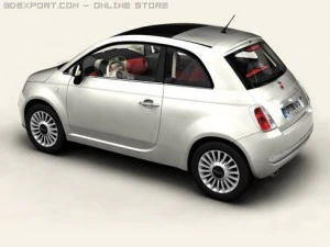 fiat 500 2008 3D Model