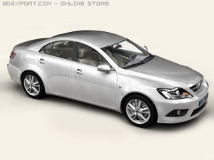 generic car middle class 3D 모델