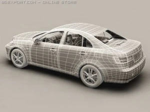 generic car middle class 3D Model