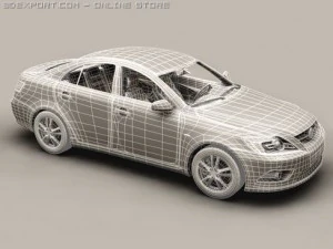 generic car middle class 3D Model