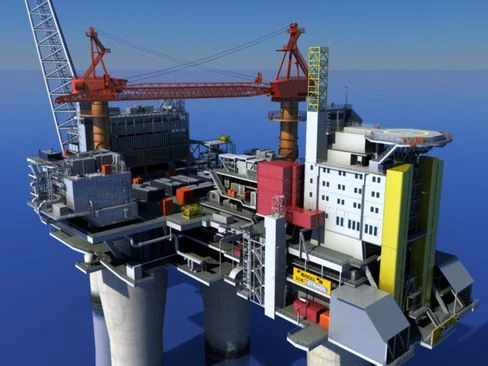 oil gas platform 3D Model .c4d .max .obj .3ds .fbx .stl .blend 