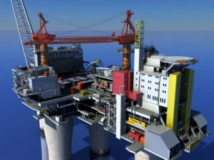 plataforma de petr&oacute;leo e g&aacute;s Modelo 3D