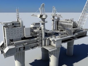 oil gas platform 3D Model