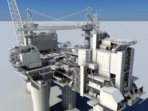 oil gas platform 3D Model