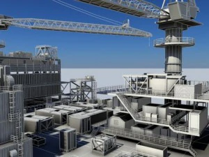 oil gas platform 3D Model
