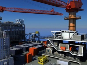oil gas platform 3D Model