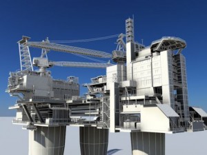 oil gas platform 3D Model