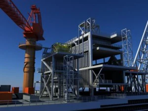 oil gas platform 3D Model
