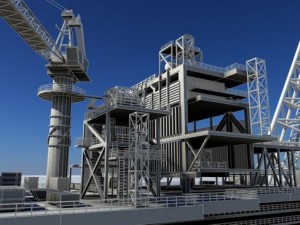 oil gas platform 3D Model