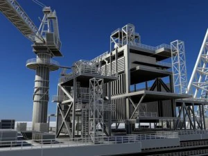 oil gas platform 3D Model