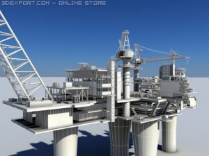 oil gas platform 3D Model