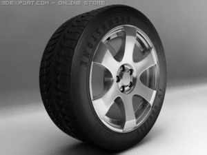 rims and tires 3D Model