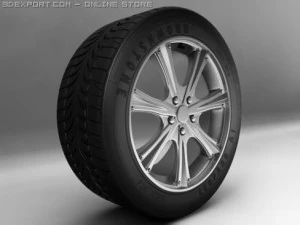 rims and tires 3D Model