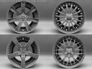 rims and tires Modelo 3D