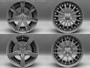 rims and tires 3D Model
