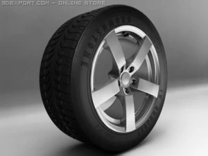 rims and tires 3D Model