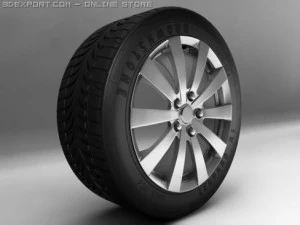 rims and tires 3D Model