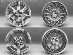 rims and tires 3D Model