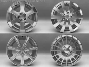 rims and tires 3D Model