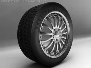 rims and tires 3D Model