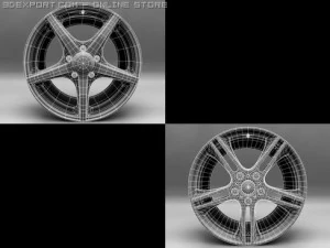 rims and tires 3D Model