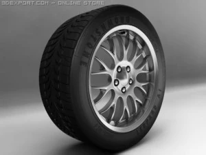 rims and tires 3D Model