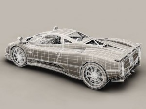 pagani zonda f Model 3D