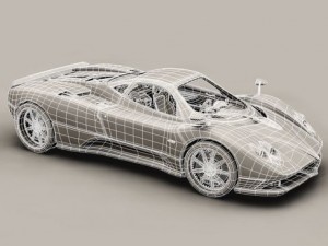 pagani zonda f Model 3D